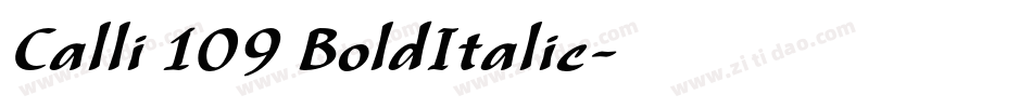 Calli 109 BoldItalic字体转换